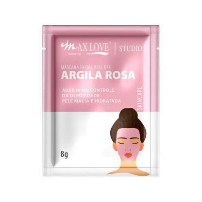Máscara Facial Peel Off Argila Rosa Max Love