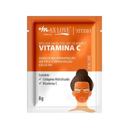 Máscara Facial Peel Off Vitamina C 8g Max Love