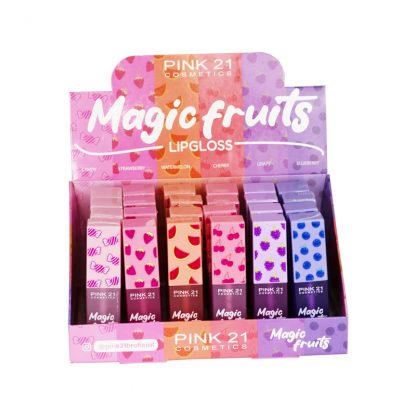 Lip Gloss Magic Fruits Pink 21 CS-3660 Atacado