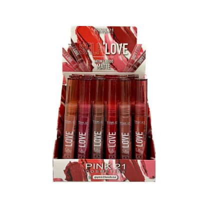 Batom Líquido Matte Self Love Cor A Pink 21 CS-3711-A Atacado