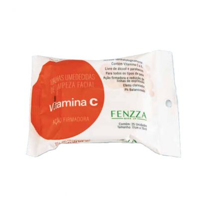 Toalha Umedecida de Limpeza Facial Vitamina C Fenzza FZ-51014