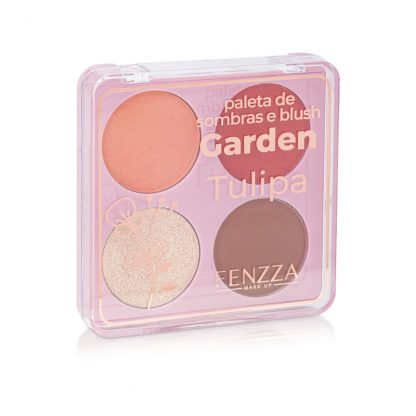 Paleta de Sombras e Blush Garden Tulipa Fenzza FZMD-1018-1
