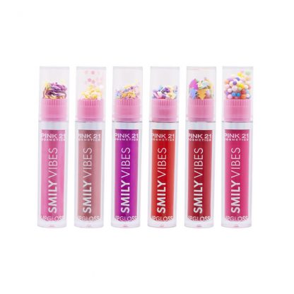 Lip Gloss Smily Vibes Cor A Pink 21 CS-3099-A Kit