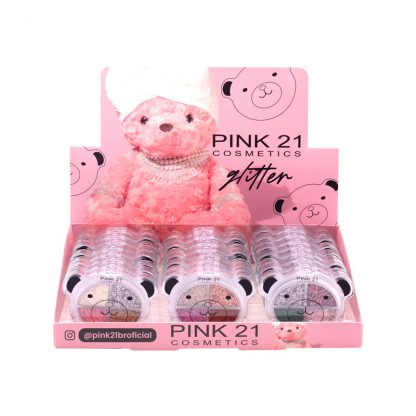 Paleta de Glitter Ursinho Pink 21 CS-4055-B Atacado