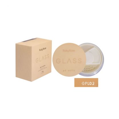 Pó Solto Glass Cor GPL02 Ruby Rose HB-862-GPL02