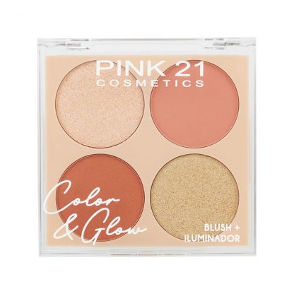 Blush e Iluminador Color & Glow Cor 1 Pink 21 CS-4327-1