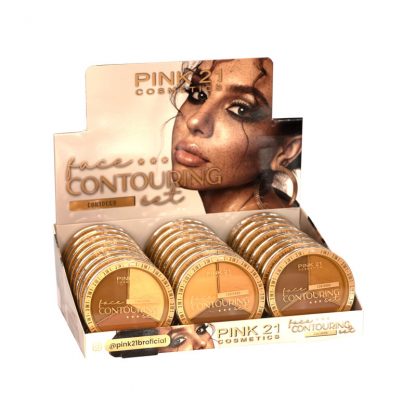 Trio de Contorno Face Contouring Set Pink 21 CS-4040 Atacado