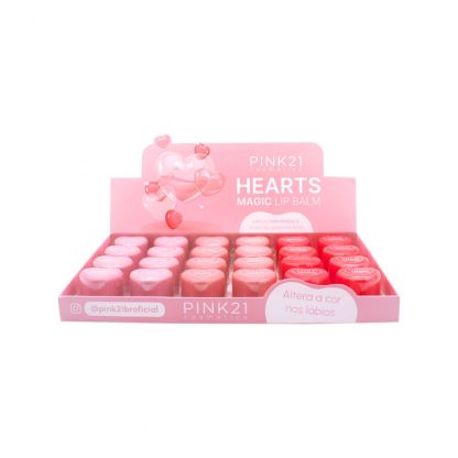 Lip Balm Magic Hearts Pink 21 CS-4611 Atacado