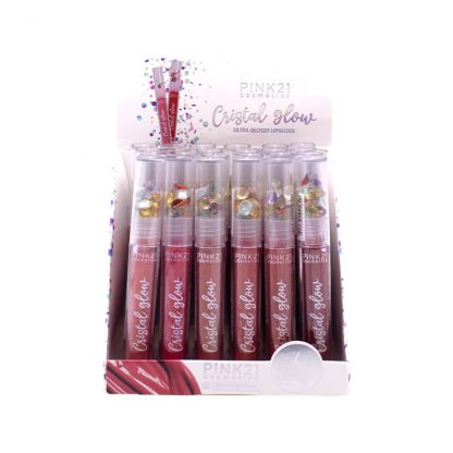 Lip Gloss Cristal Glow Grupo B Pink 21 CS-5050-B Atacado